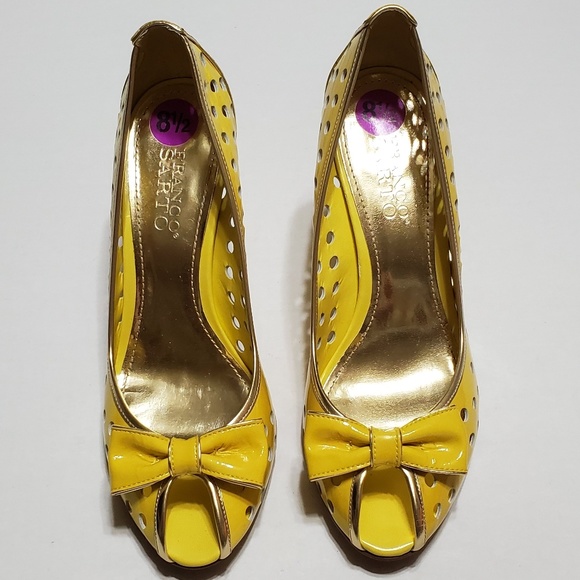 franco sarto yellow shoes